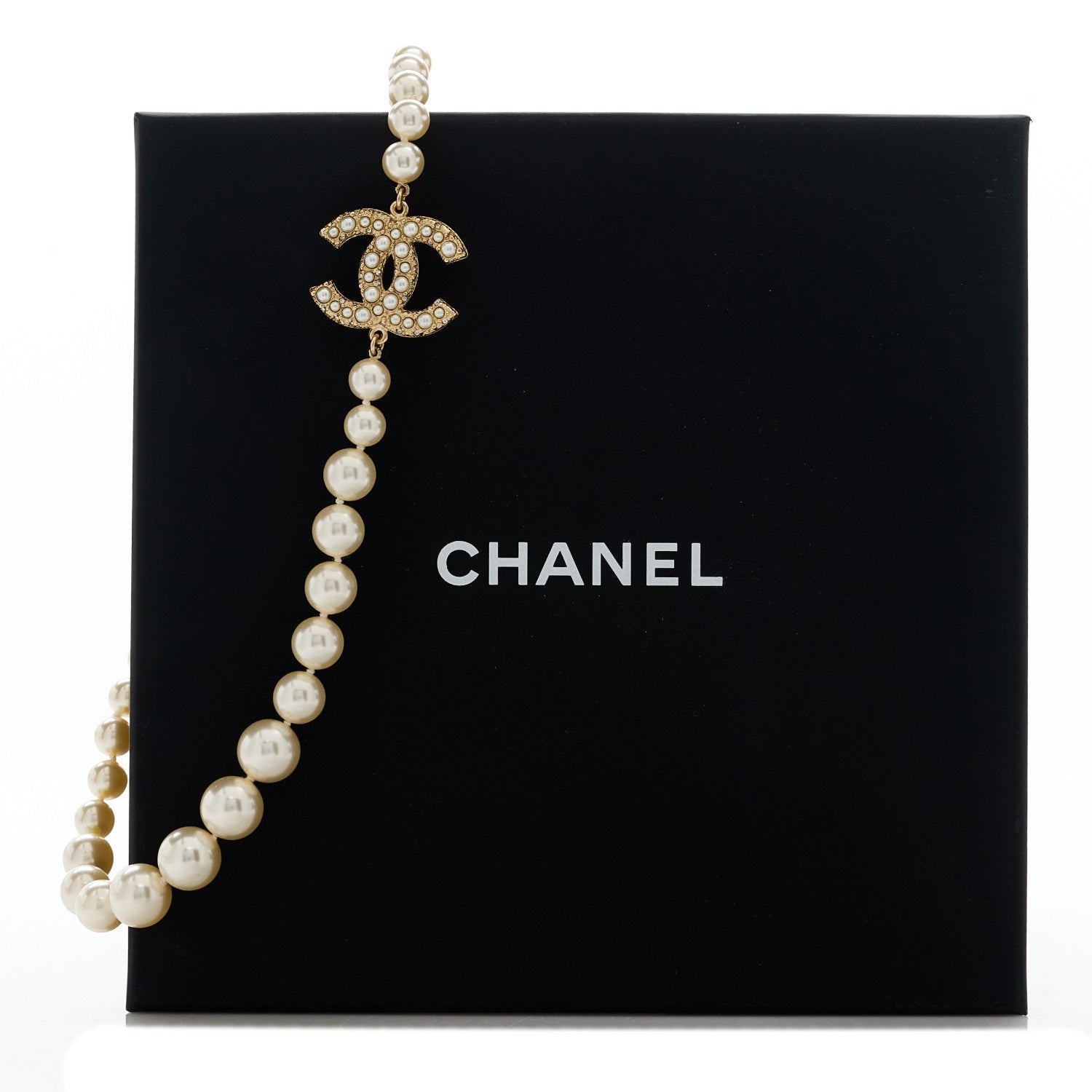 Chanel Pearl CC 100th Anniversary Necklace Light Gold 7 of 7