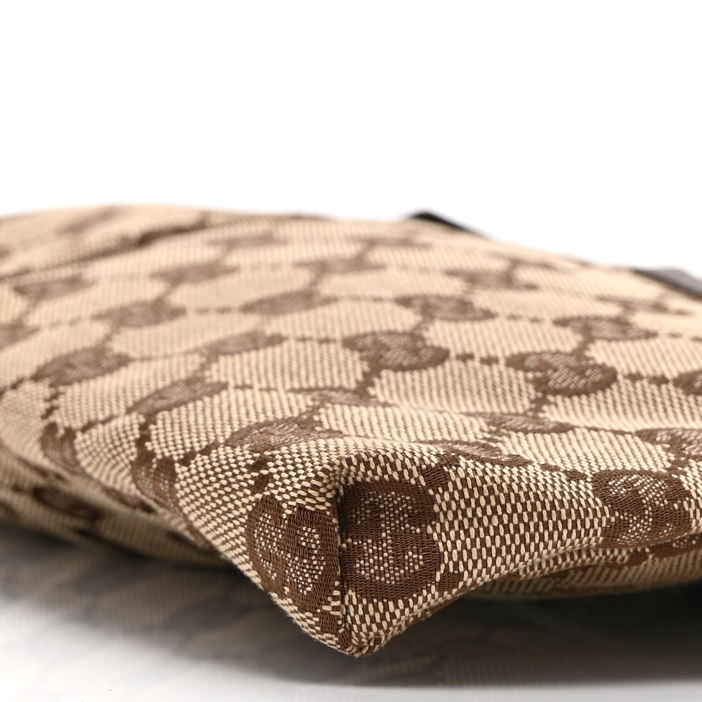 GG Monogram Double Pocket Belt Bag Dark Brown