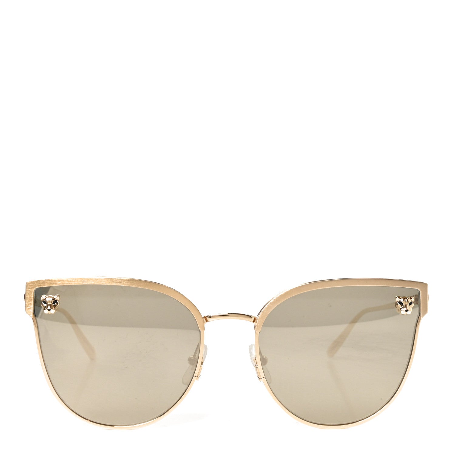 Cartier Panthere De Cartier Cat Eye Sunglasses Gold 2 of 7