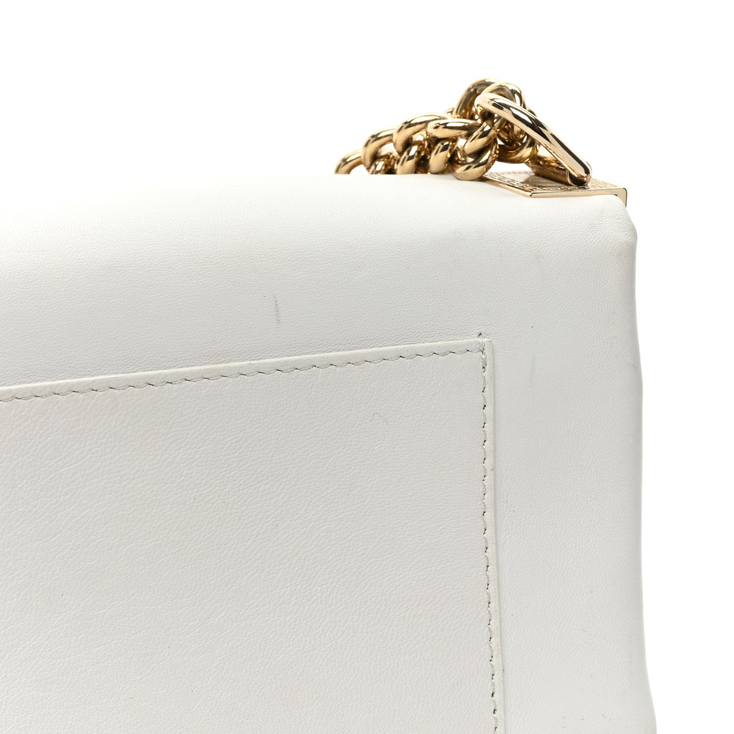 Palazzo Medusa Flap Bag White