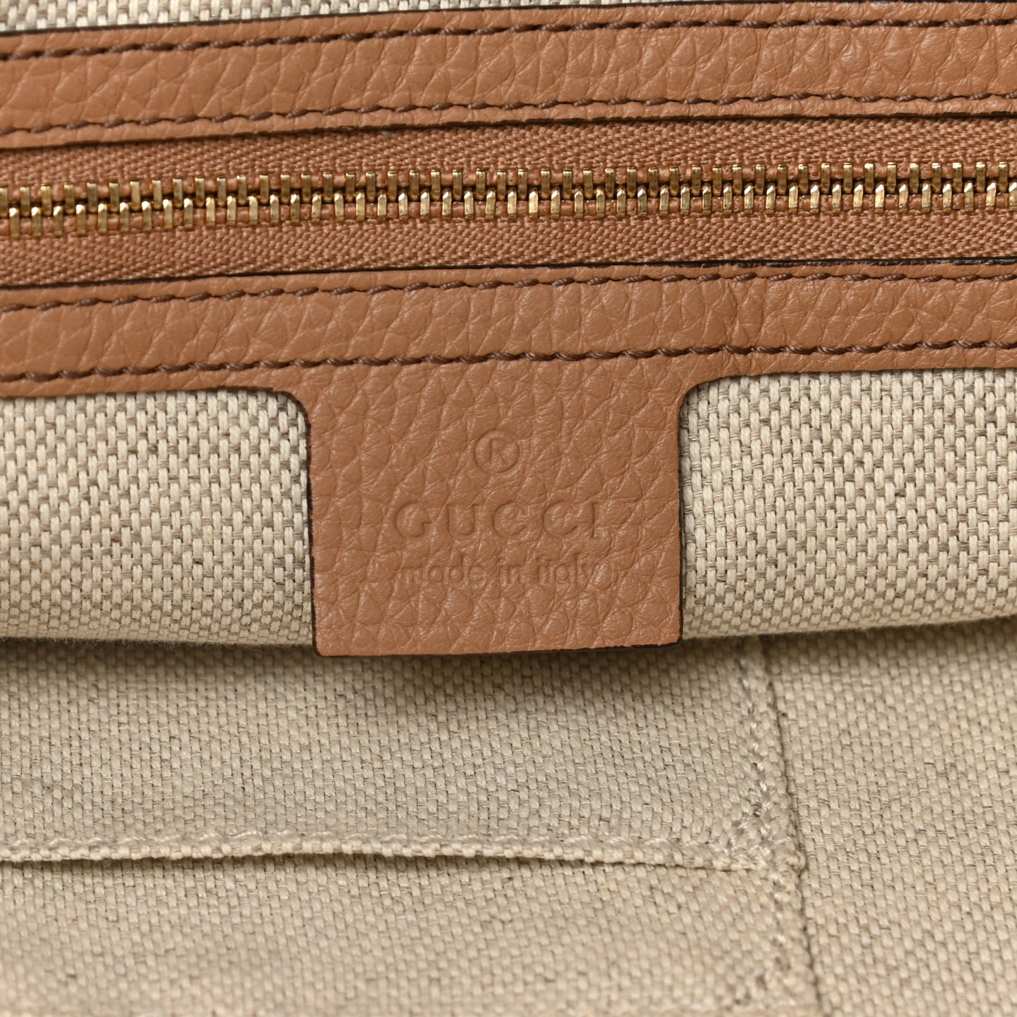 Pebbled Calfskin Medium Soho Chain Shoulder Bag Camelia