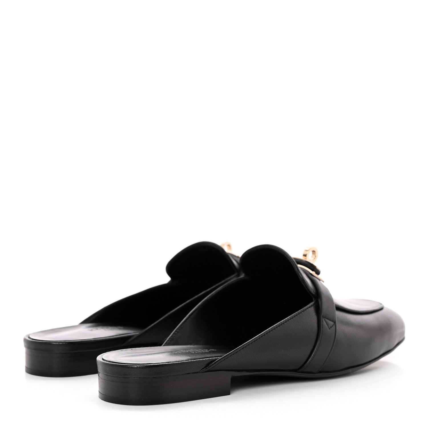 Hermes Goatskin Oz Mules 37.5 Black 4 of 11