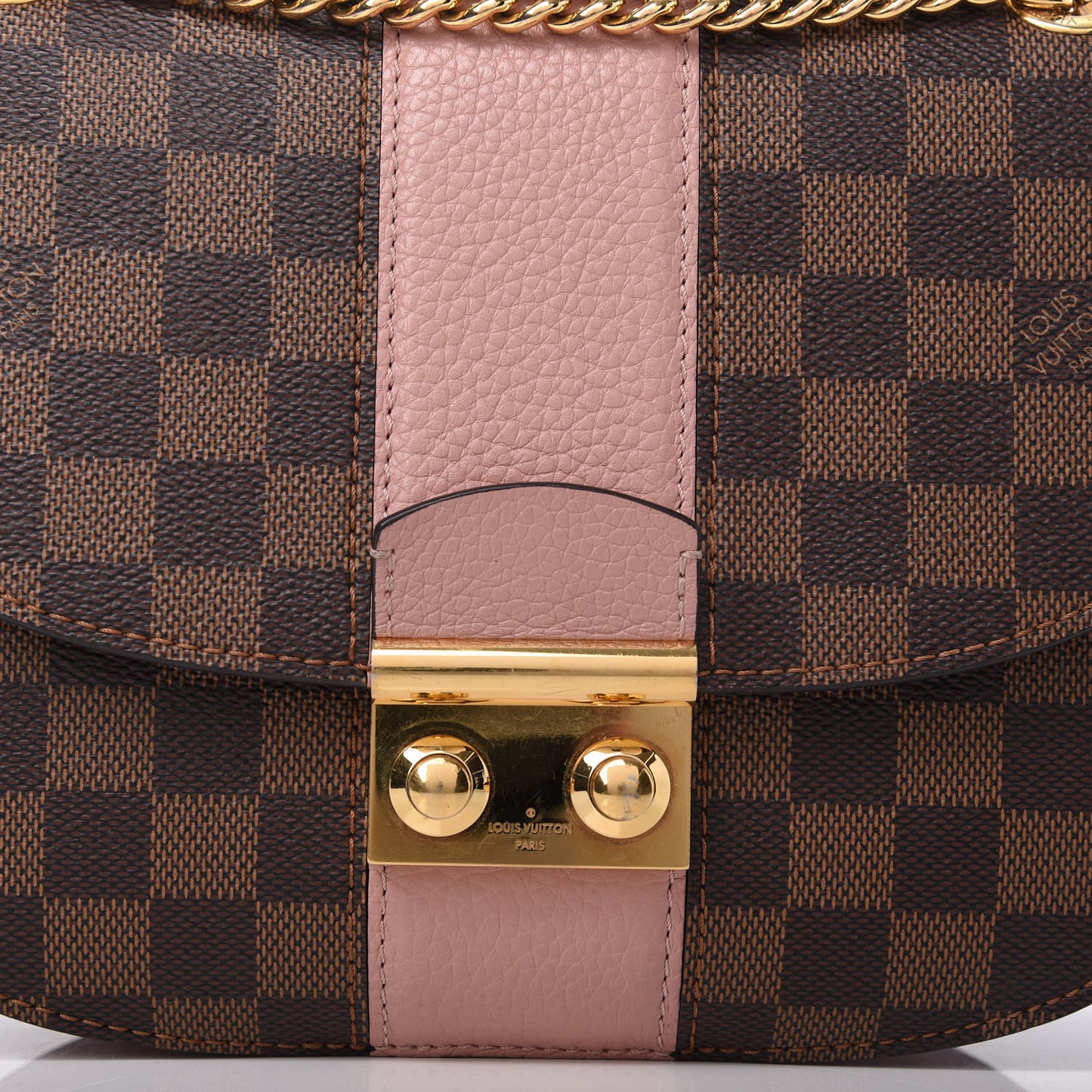 Damier Ebene Cuir Taurillon Wight Magnolia