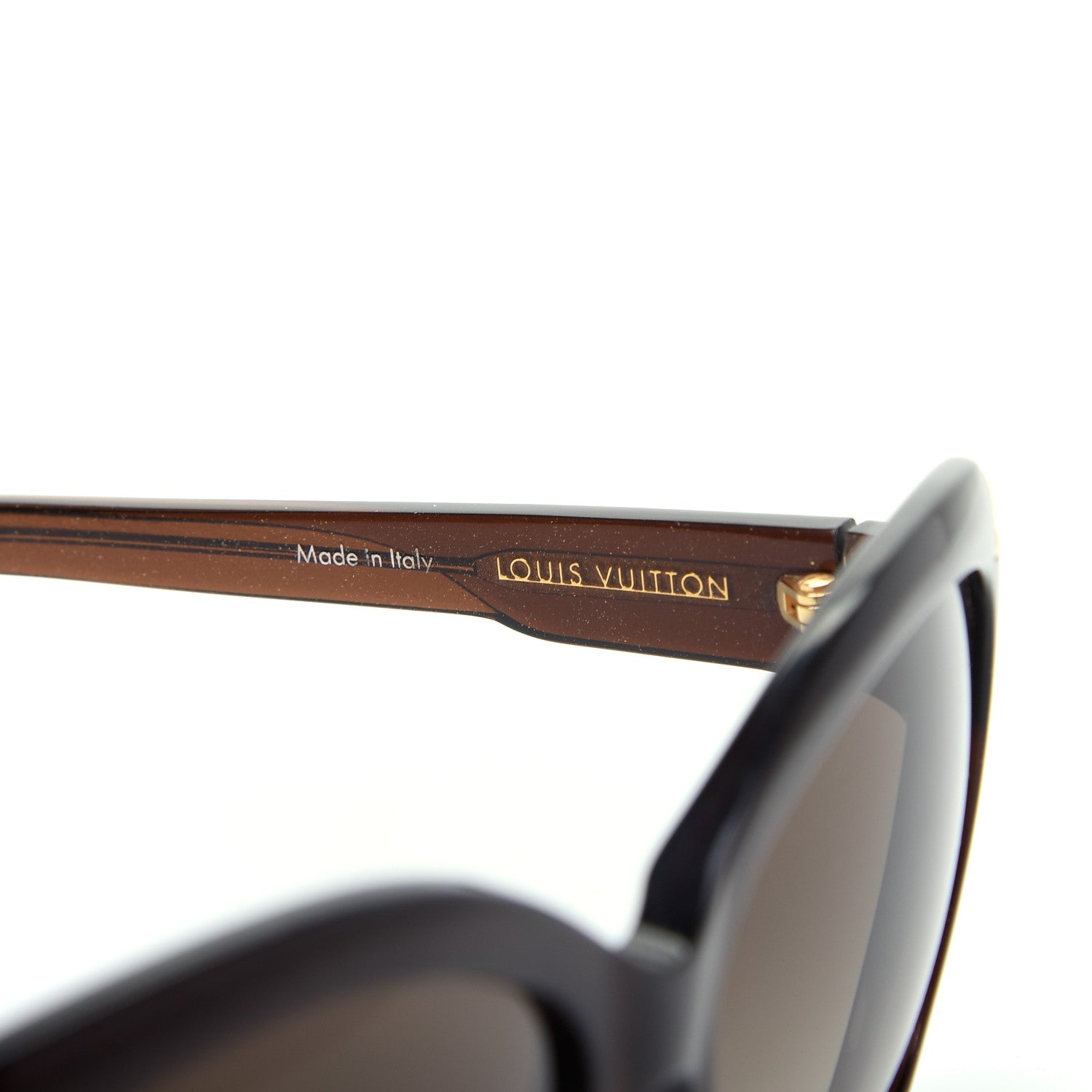 Louis Vuitton Acetate Hortensia Cat Eye Sunglasses Z0486W Brown Glitter 5 of 8