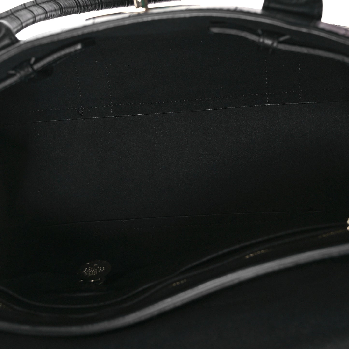 Calfskin Crocodile Embossed Bayswater Black