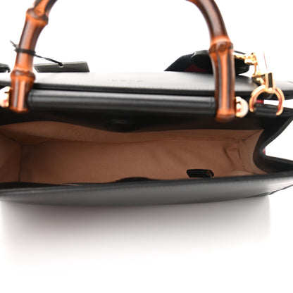 Gucci Nappa Bamboo Web Small Nymphaea Top Handle Bag Black 5 of 11