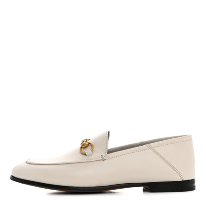Gucci Lambskin Womens Brixton Horsebit Loafers 36 Mystic White 1 of 10