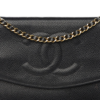 Chanel Caviar Timeless CC Wallet On Chain WOC Black 17 of 17