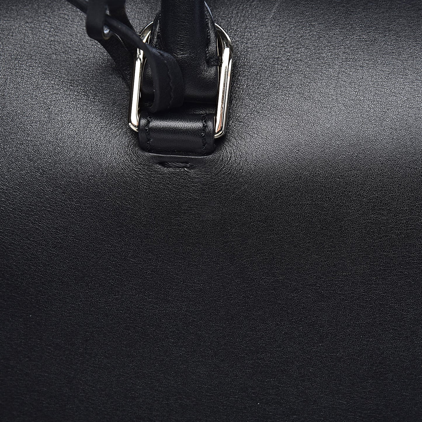 Calfskin Rockstud Medium Demilune Double Handle Satchel Black