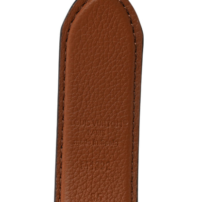 Louis Vuitton Calfskin Monogram 30mm LV Flowergram Reversible Belt 85 34 Cognac 5 of 5