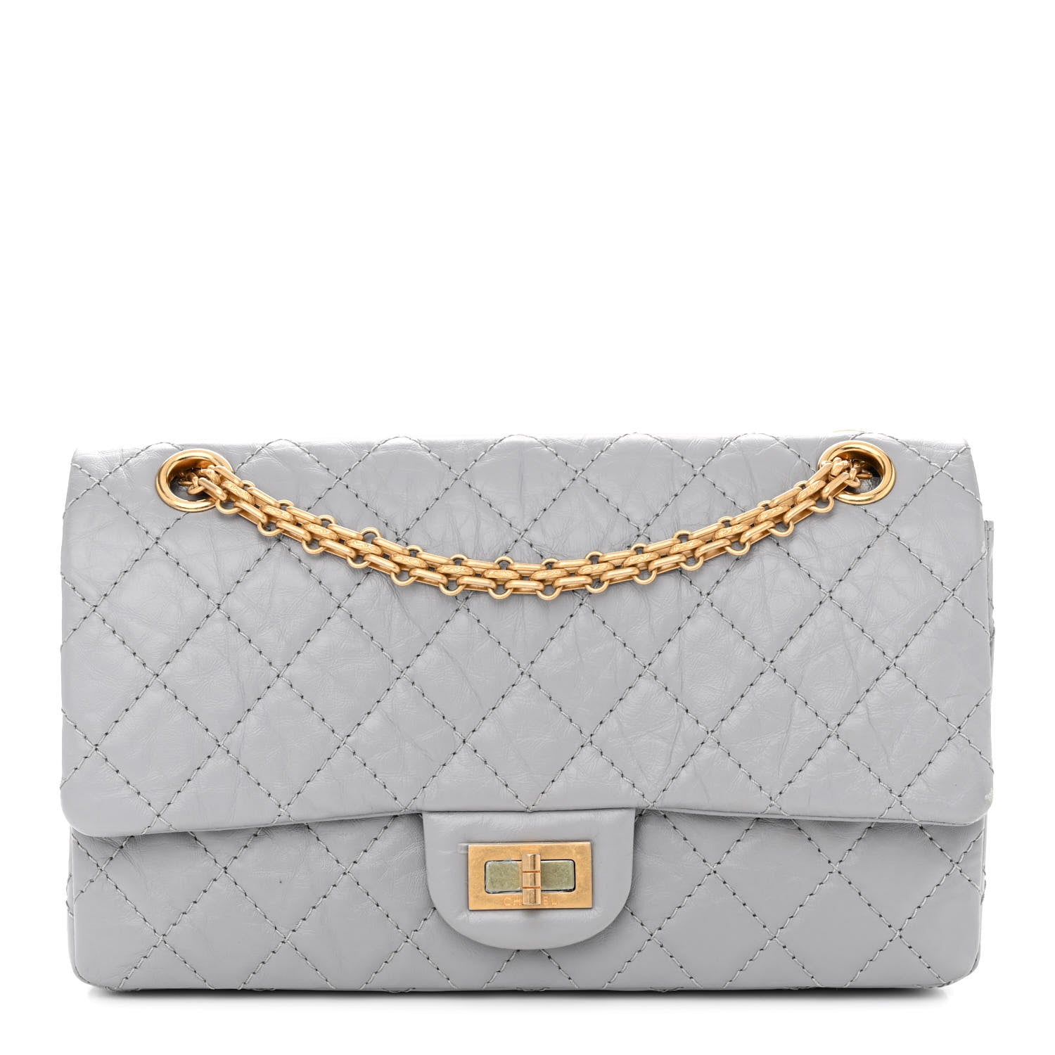 Chanel Aged Calfskin Quilted 2.55 Reissue 225 Flap Grey 1 of 14