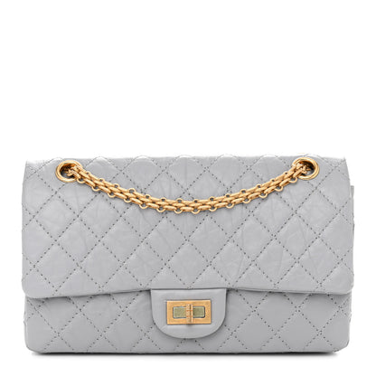 Chanel Aged Calfskin Quilted 2.55 Reissue 225 Flap Grey 1 of 14