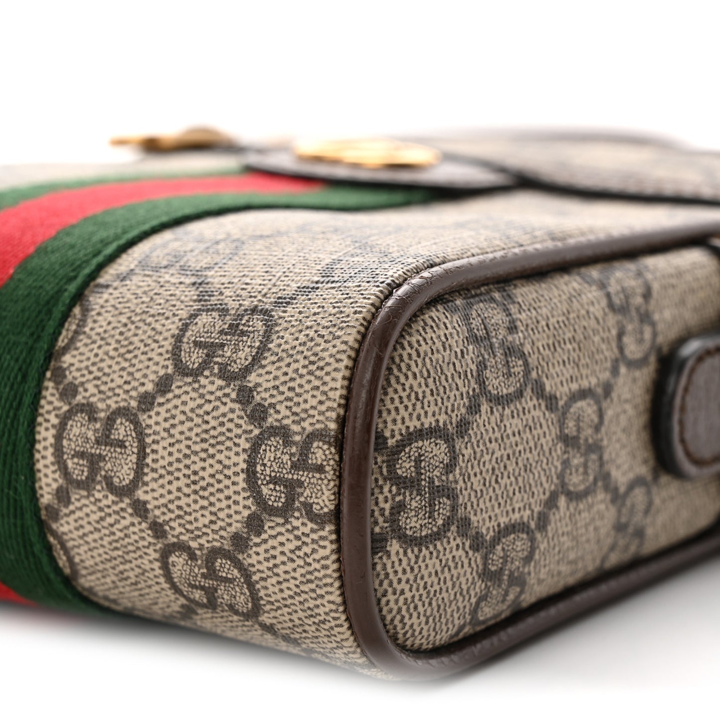 GG Supreme Monogram Web Mini Ophidia Messenger Brown