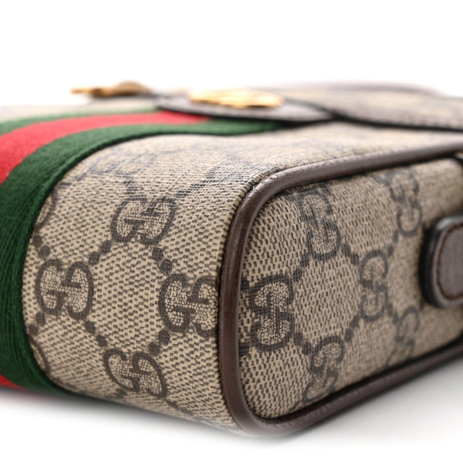 Gucci GG Supreme Monogram Web Mini Ophidia Messenger Brown 10 of 10