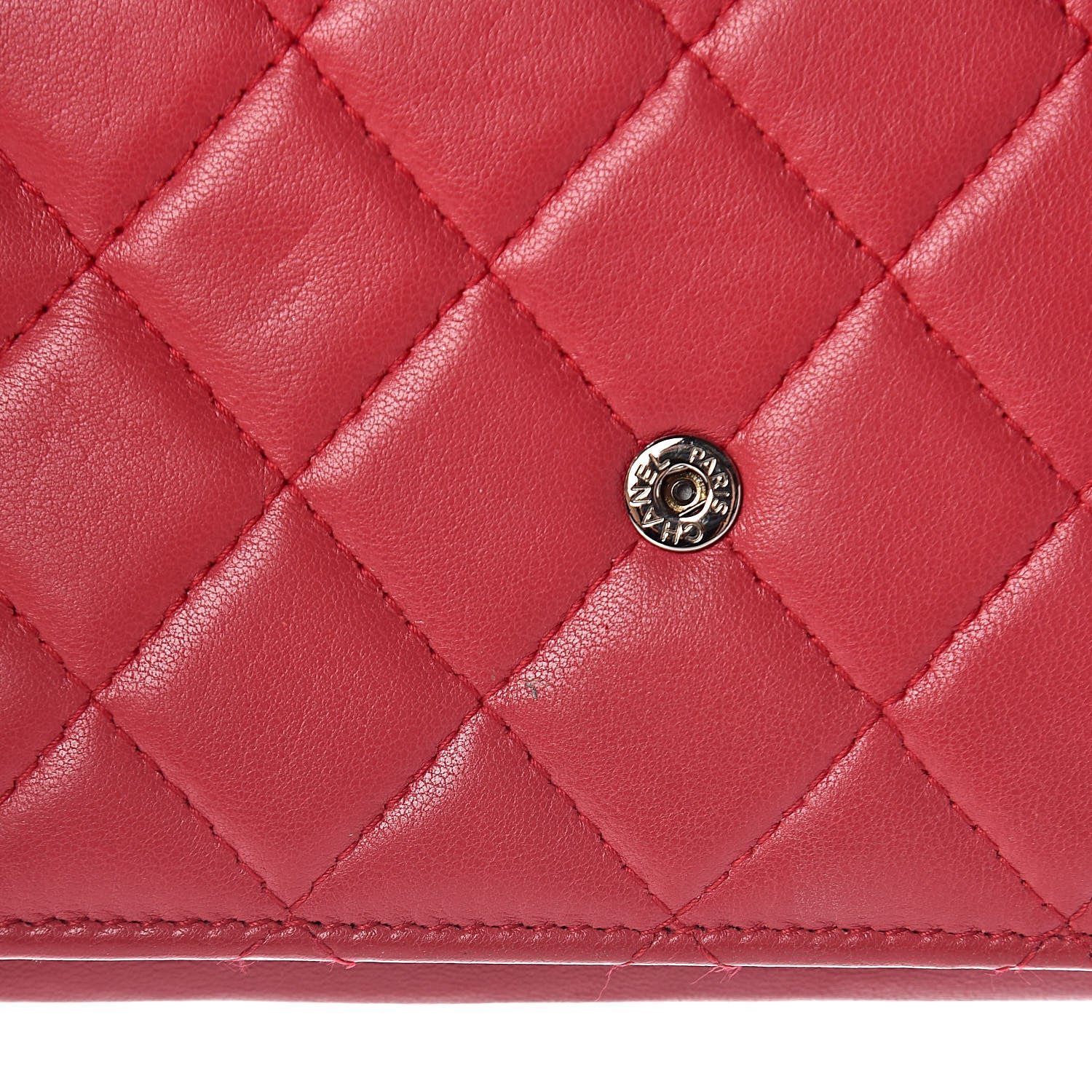 Chanel Calfskin Quilted Boy Wallet On Chain WOC Red 13 of 22