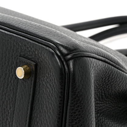 Hermes Taurillon Clemence Birkin 35 Black 14 of 16