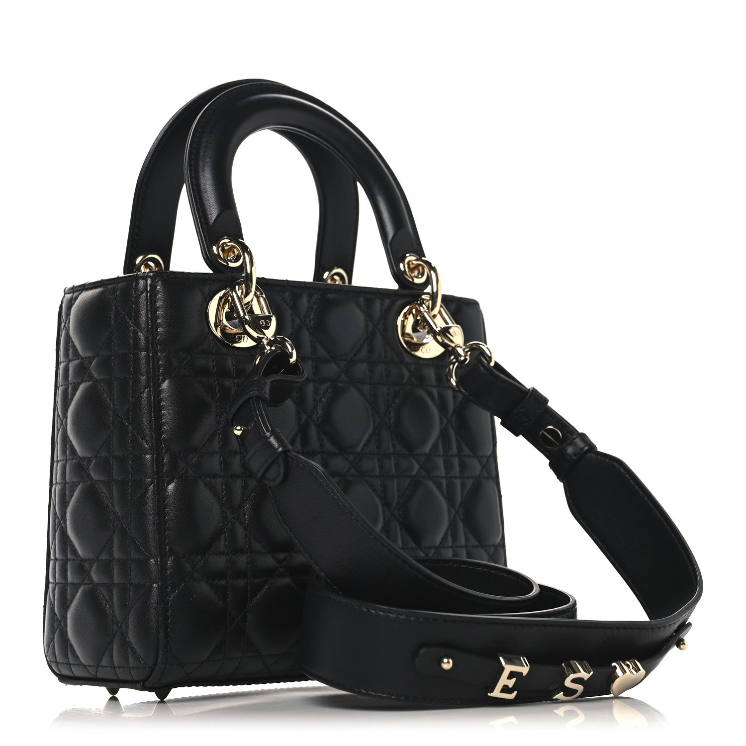 Christian Dior Lambskin Cannage Small My ABCDior Lady Dior Black 3 of 10