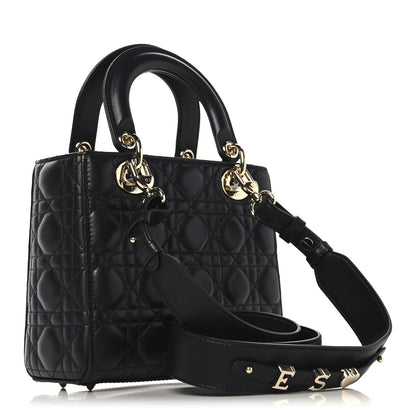 Christian Dior Lambskin Cannage Small My ABCDior Lady Dior Black 3 of 10