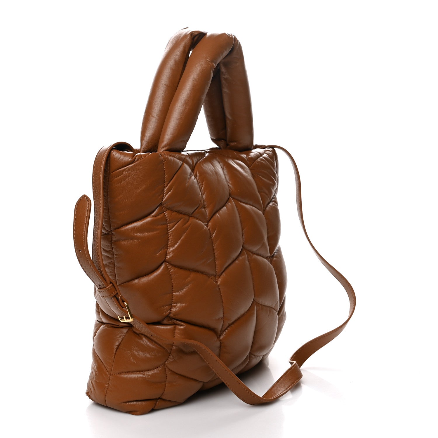 Mulberry Nappa Pillow Quilted Big Softie Tote Tobacco Brown 3 of 9
