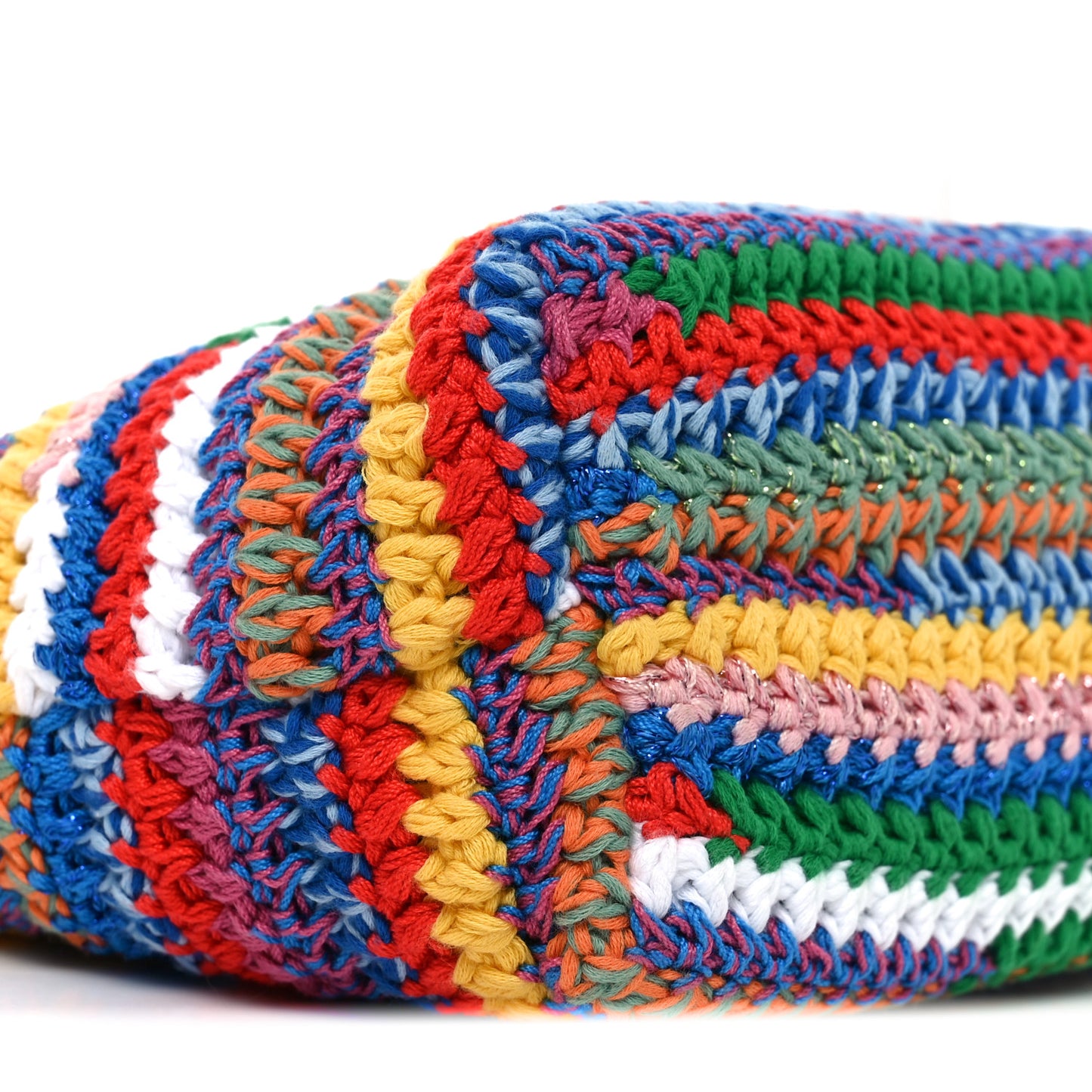 Fabric Crochet Pouch Multicolor