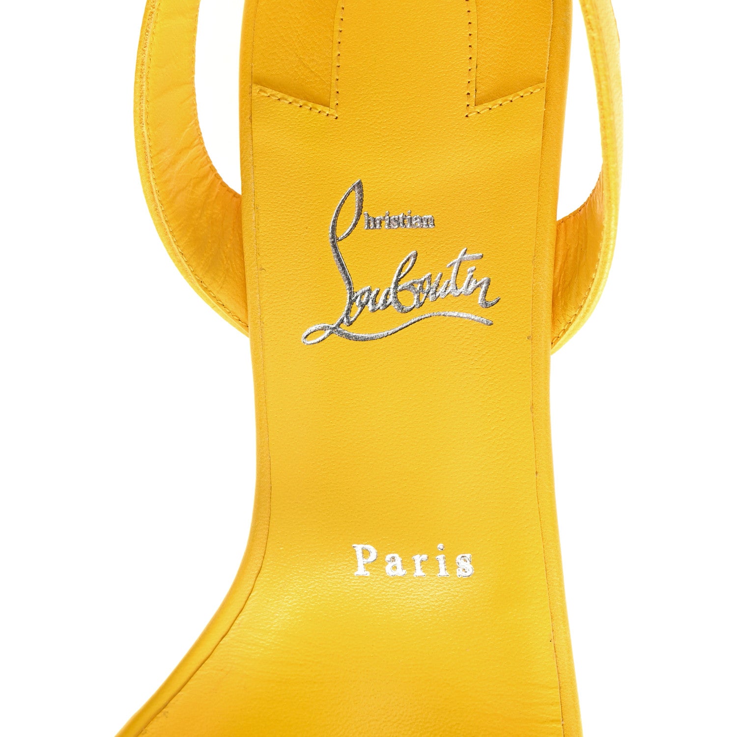 Christian Louboutin Calfskin O Marylin 85 Slingback Sandal Heels 40 Pollen 8 of 10