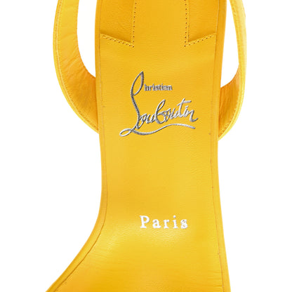 Christian Louboutin Calfskin O Marylin 85 Slingback Sandal Heels 40 Pollen 8 of 10