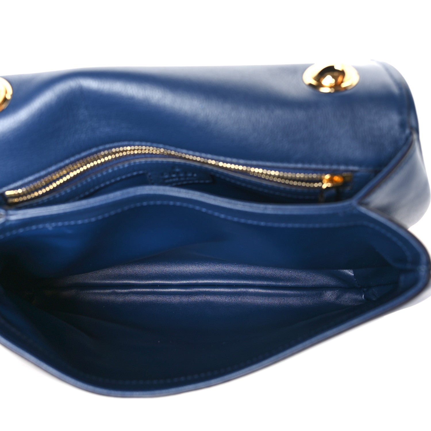Gucci Roxy Calfskin Web Medium Blondie Top Handle Shoulder Flap Bag Blue Agata 5 of 9