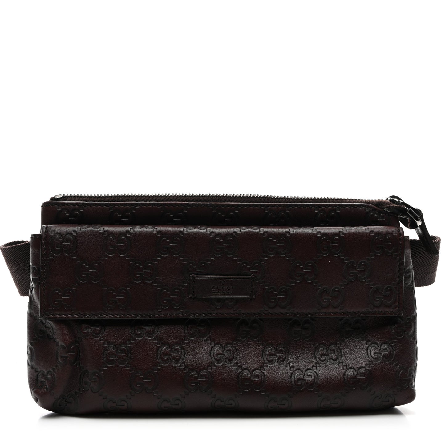 Guccissima Waist Belt Bag Dark Brown