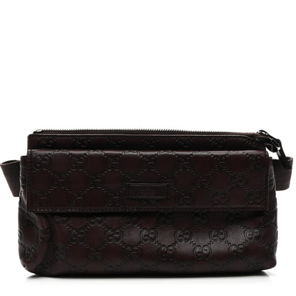 Gucci Guccissima Waist Belt Bag Dark Brown 1 of 10