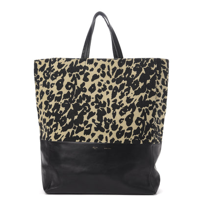 Celine Lambskin Jute Leopard Bi-Cabas Black 1 of 12