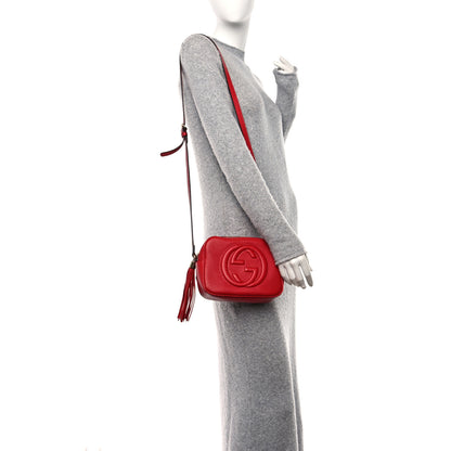 Gucci Pebbled Calfskin Small Soho Disco Bag Tabasco Red 2 of 12