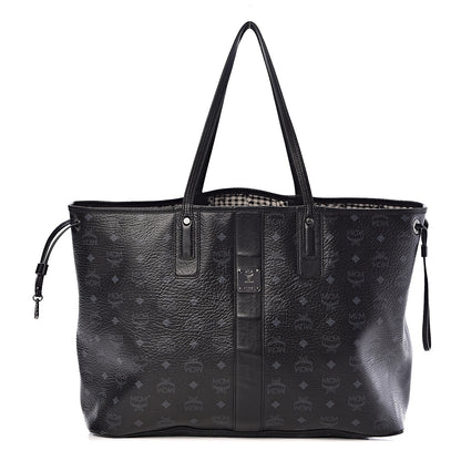 MCM Visetos Large Liz Reversible Shopper Tote Black 1 of 24