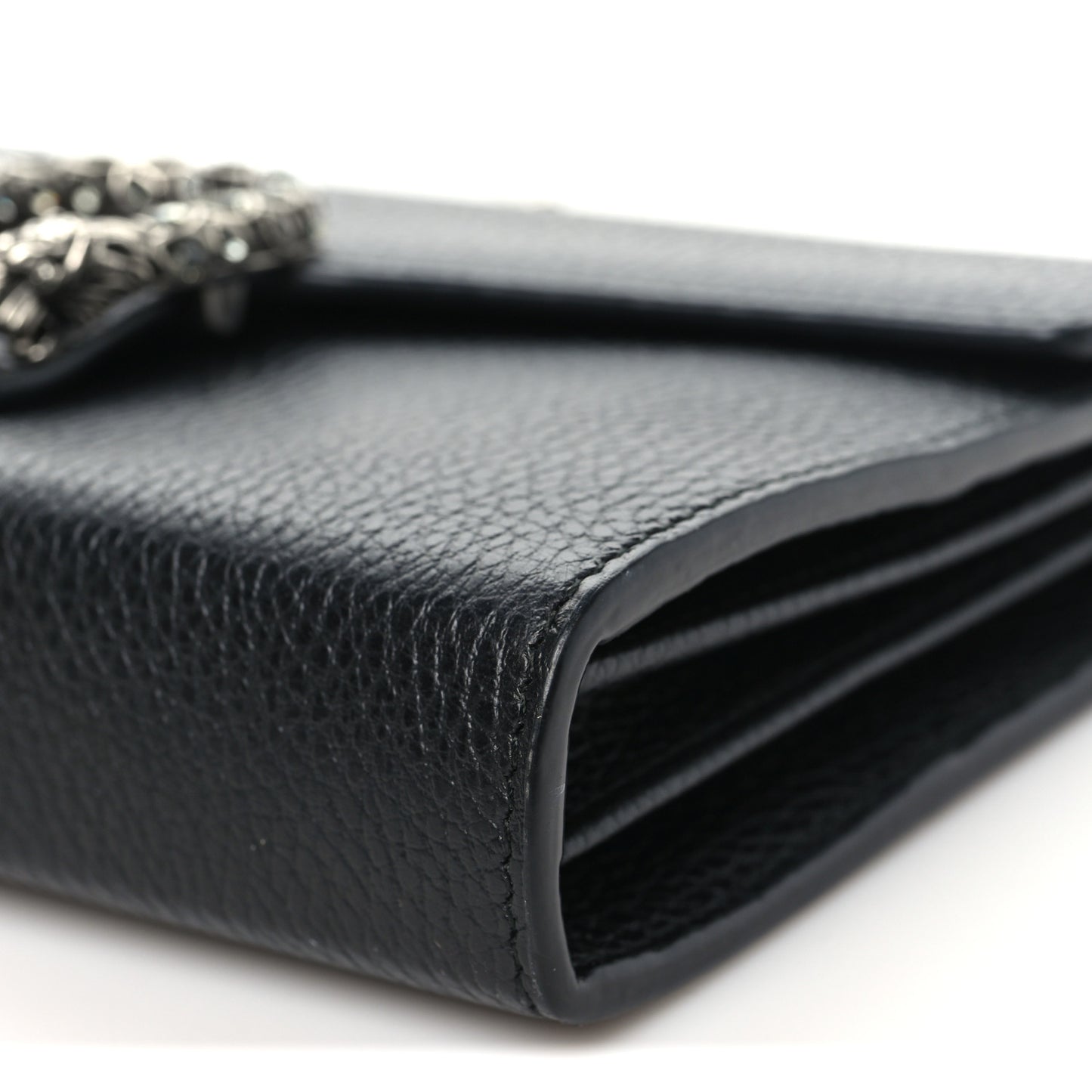 Calfskin Mini Dionysus Chain Wallet Black