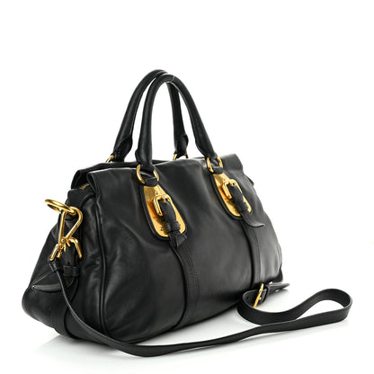 Prada Soft Calf Shopping Satchel Black 3 of 20