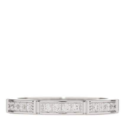Cartier 18K White Gold Diamond Maillon Panthere Half Diamond Wedding Band Ring 51 5.75 1 of 6