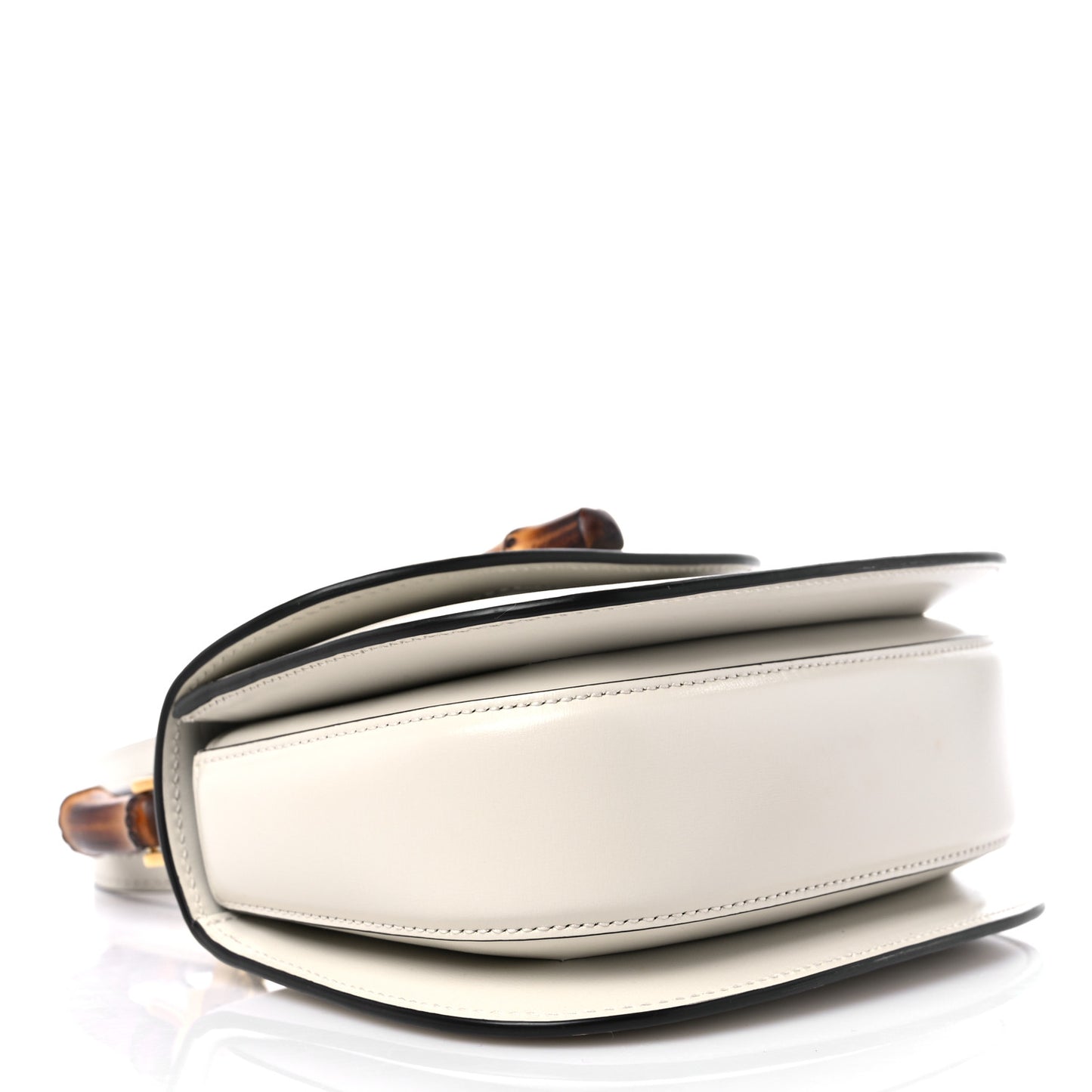 Boarded Dyana Lux Calfskin Web Mini Bamboo 1947 Top Handle Bag Mystic White
