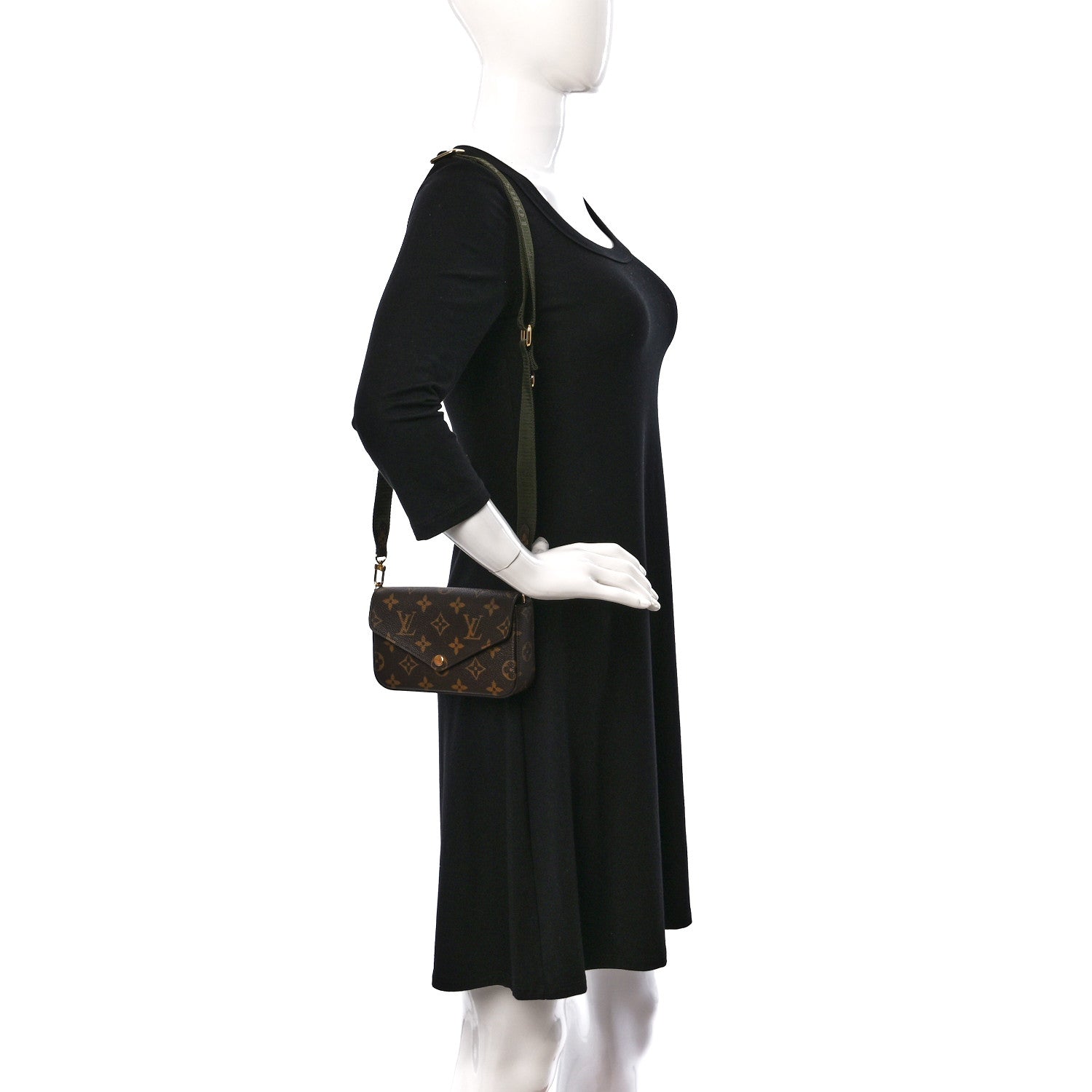 Louis Vuitton Monogram Felicie Strap & Go Kaki 2 of 9