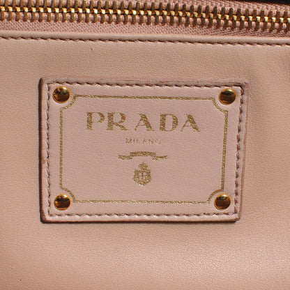 Prada Vitello Shine Borsa Cerniera Black Talco 10 of 11