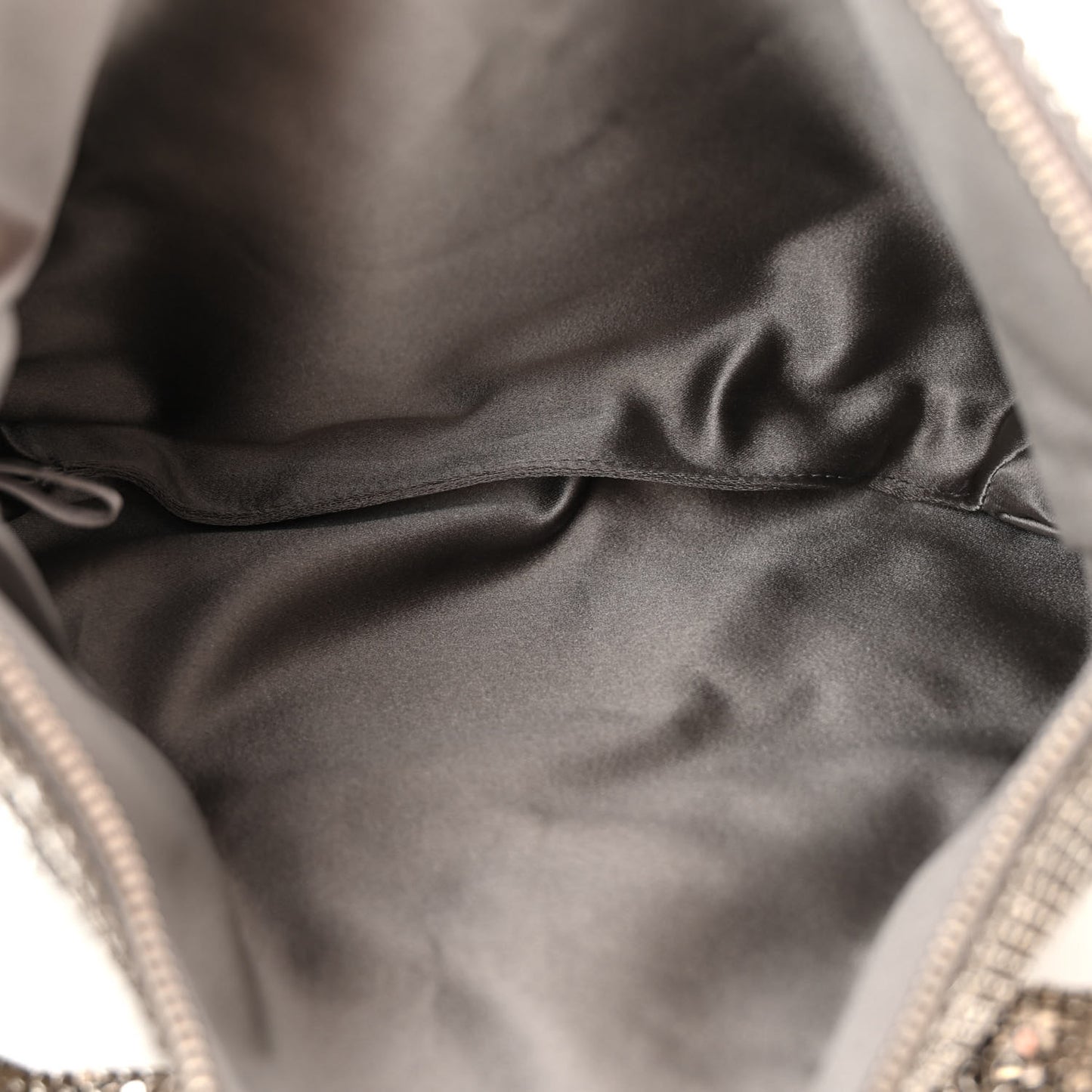 Metal Mesh Callie Tassel Shoulder Bag Silver