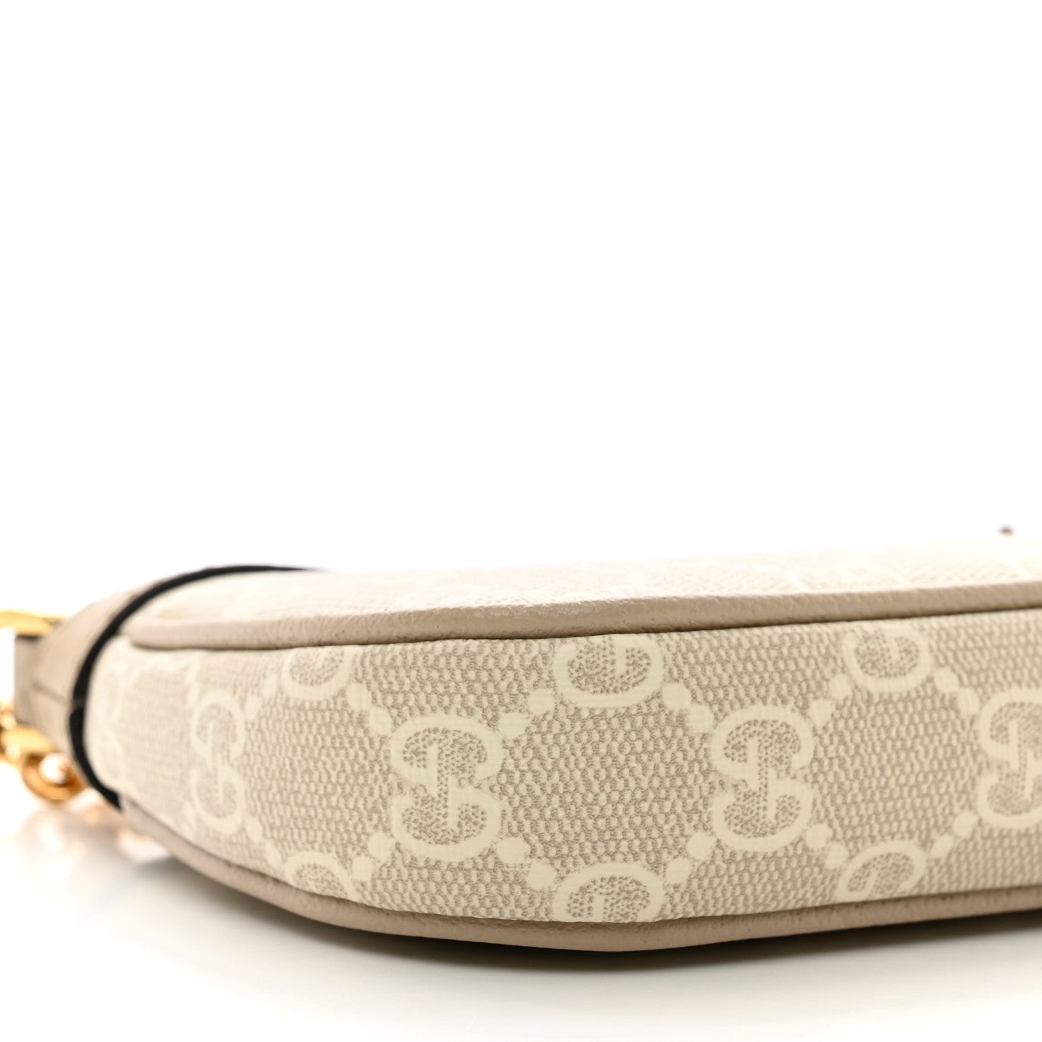 Gucci GG Supreme Monogram Textured Dollar Calfskin Web Mini Ophidia GG Handbag Beige Mystic White Oatmeal 8 of 10
