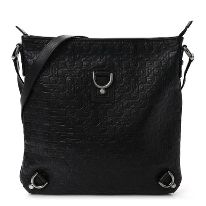Gucci Calfskin Horsebit Embossed Abbey Messenger Black 1 of 9