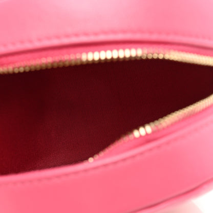 Chanel Lambskin Quilted Studded Round Clutch With Chain Dark Pink 5 of 10