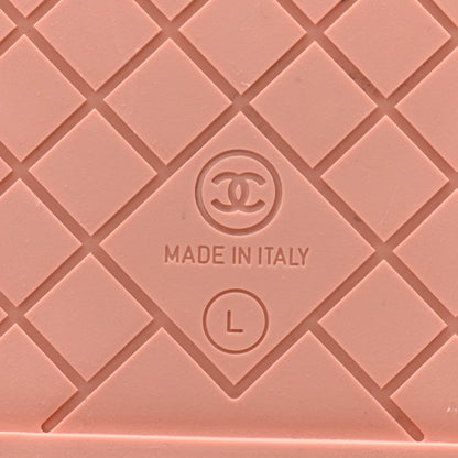 Chanel Lambskin CC Flat Mules L Light Pink 7 of 9