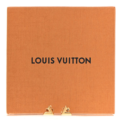 Louis Vuitton Brass Essential V Stud Earrings Gold 6 of 6