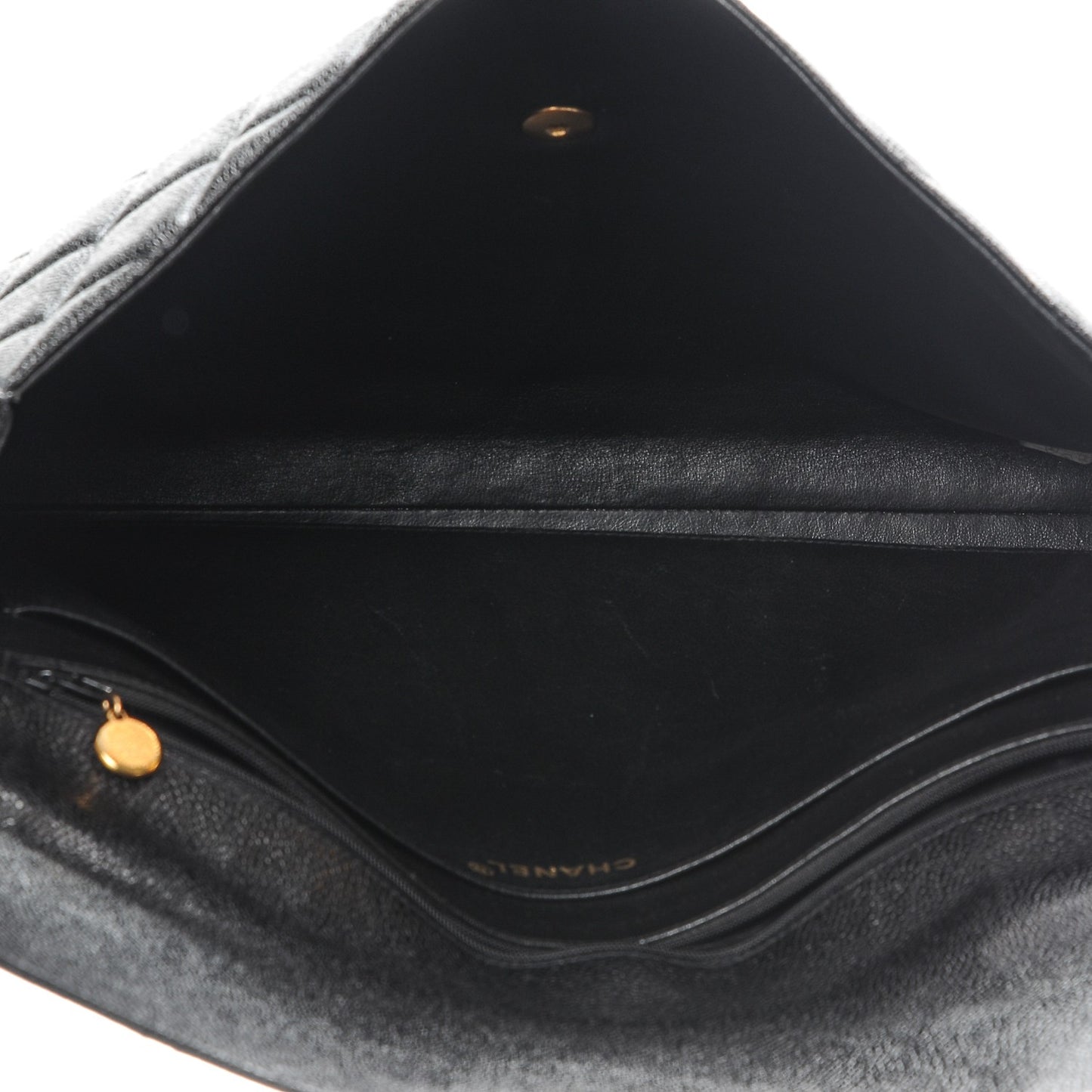 Caviar Quilted Briefcase Laptop Bag Black