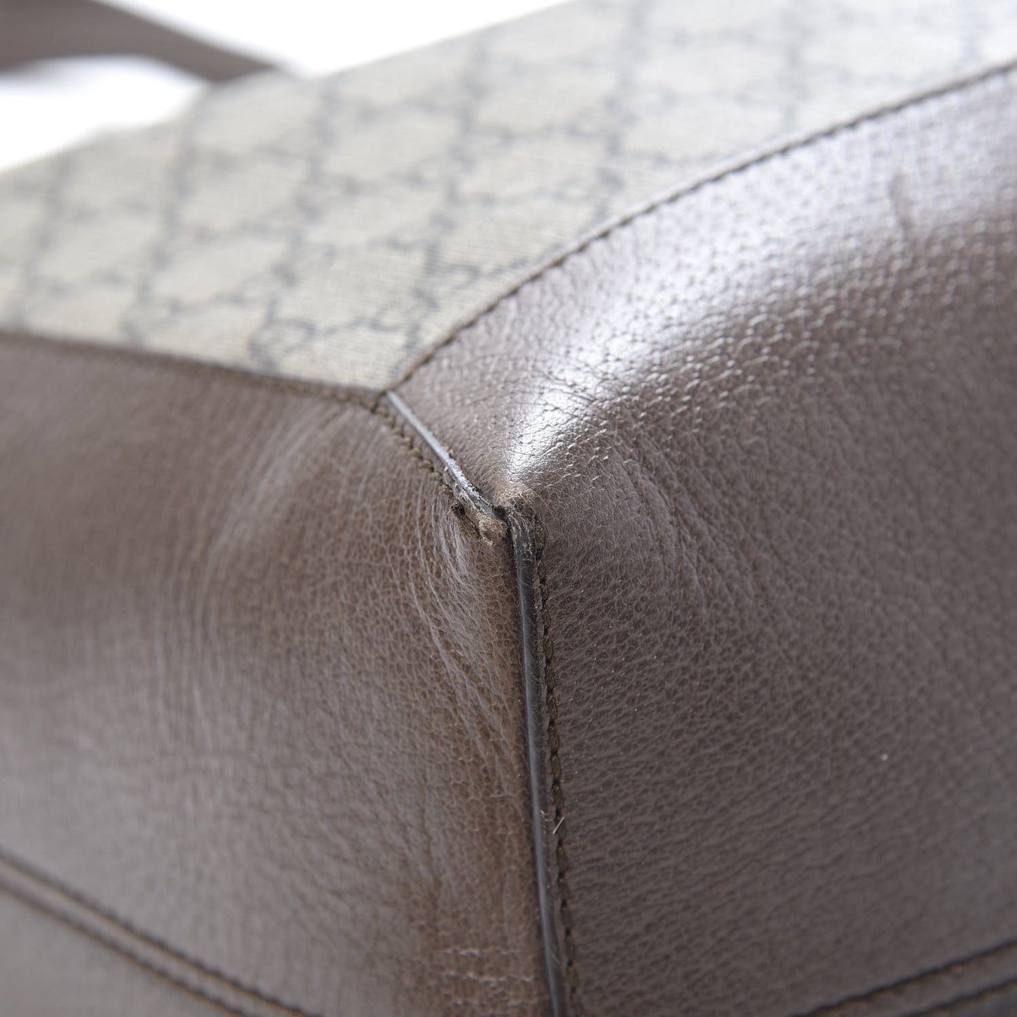 GG Supreme Monogram Web Large Ophidia Tote Brown