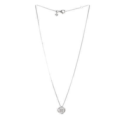 David Yurman Sterling Silver Diamond 7mm Infinity Pendant Necklace 3 of 5