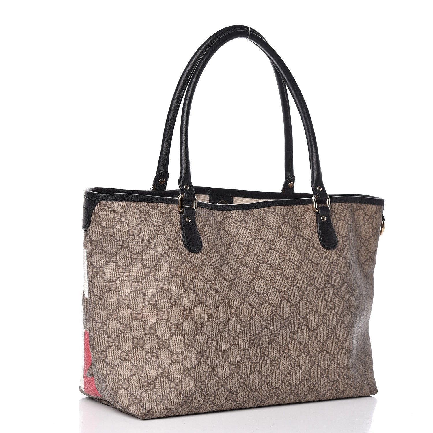 Gucci GG Plus Monogram Medium Italy Flag Unicef Tote Green 3 of 17