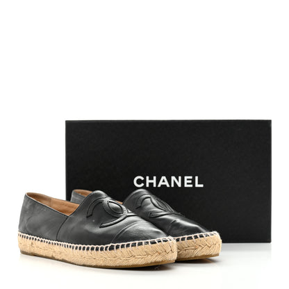Chanel Lambskin CC Espadrilles 38 Black 13 of 13