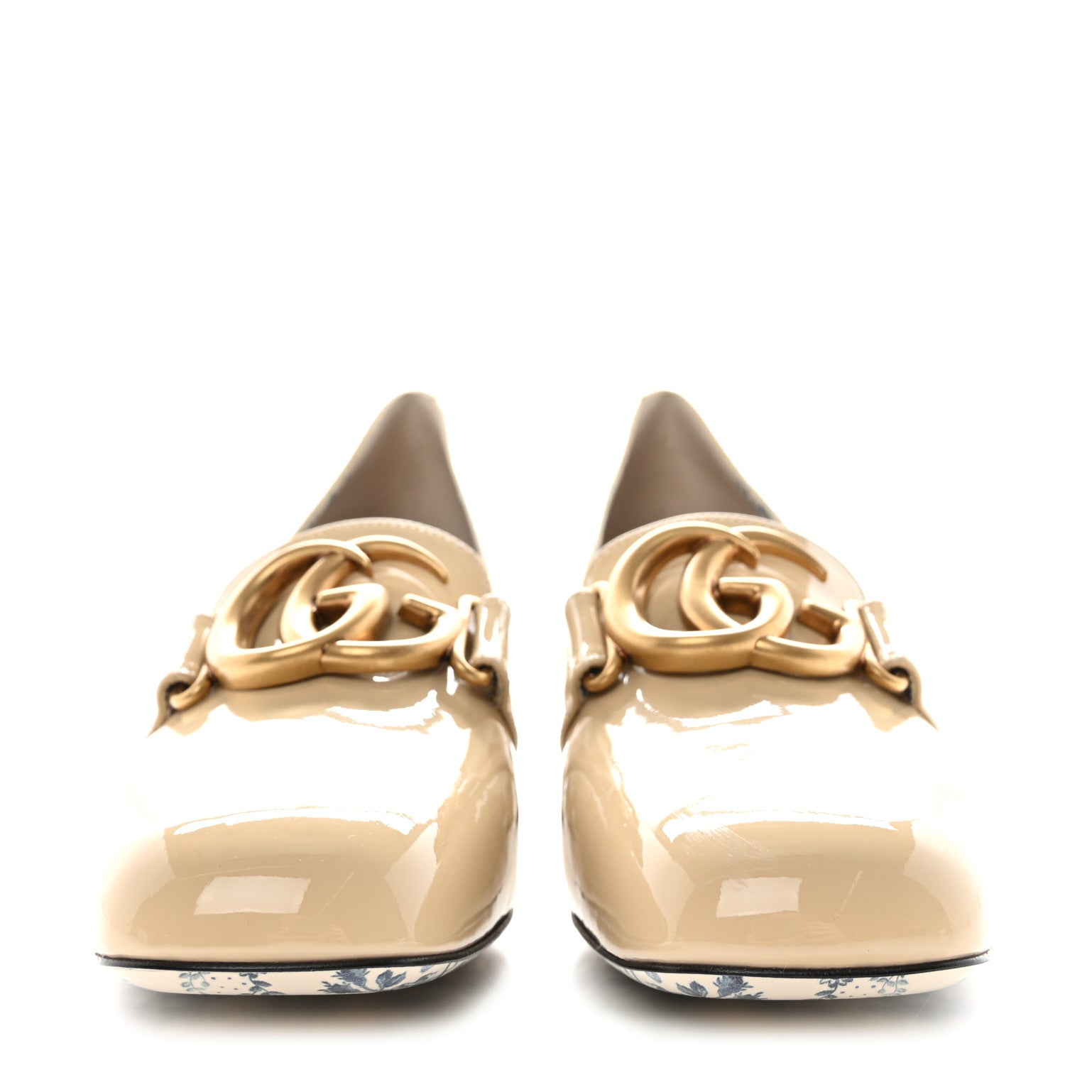Gucci Vernice GG Victoire 55mm Loafer Pumps 38 Sand Storm 2 of 9
